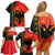 Albania Independence Day Family Matching Off Shoulder Short Dress and Hawaiian Shirt Albanian Proud - Flag Color - Wonder Print Shop