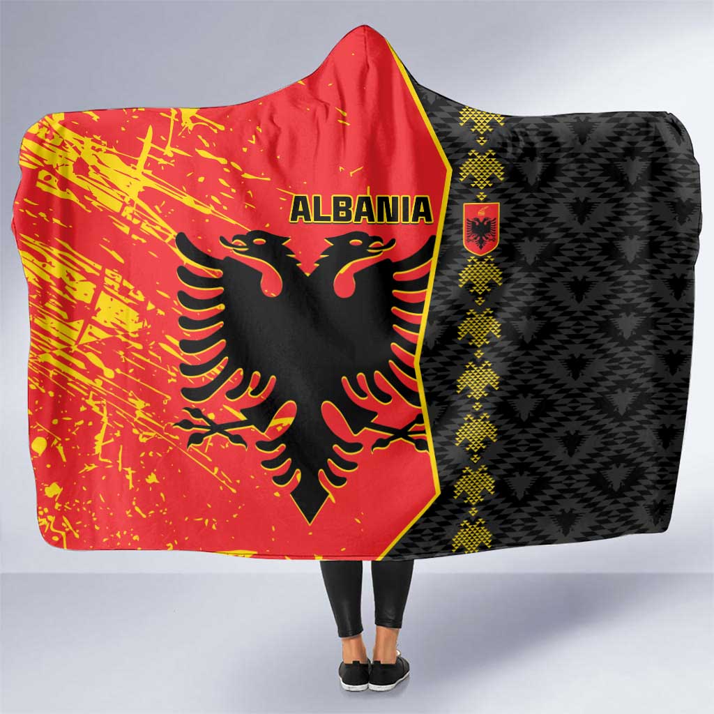 Albania Independence Day Hooded Blanket Albanian Proud - Flag Color