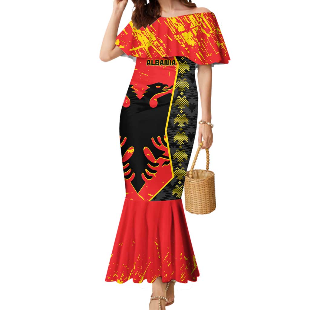 Albania Independence Day Mermaid Dress Albanian Proud - Flag Color - Wonder Print Shop