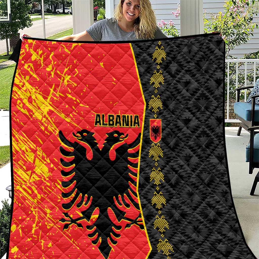 Albania Independence Day Quilt Albanian Proud - Flag Color - Wonder Print Shop