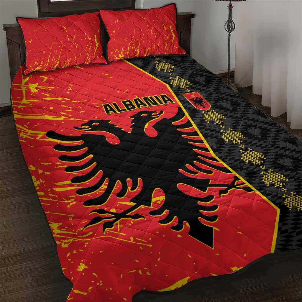 Albania Independence Day Quilt Bed Set Albanian Proud - Flag Color - Wonder Print Shop