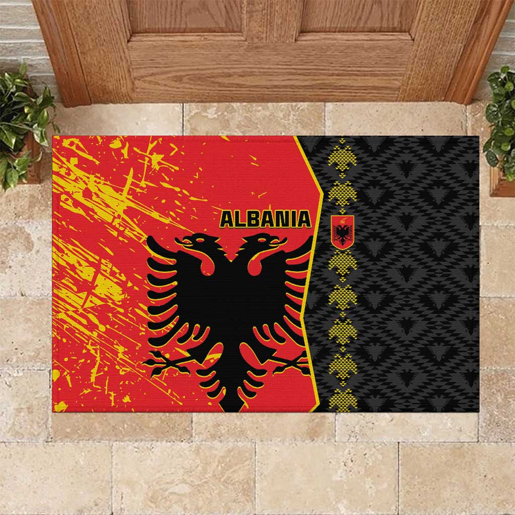 Albania Independence Day Rubber Doormat Albanian Proud - Flag Color - Wonder Print Shop