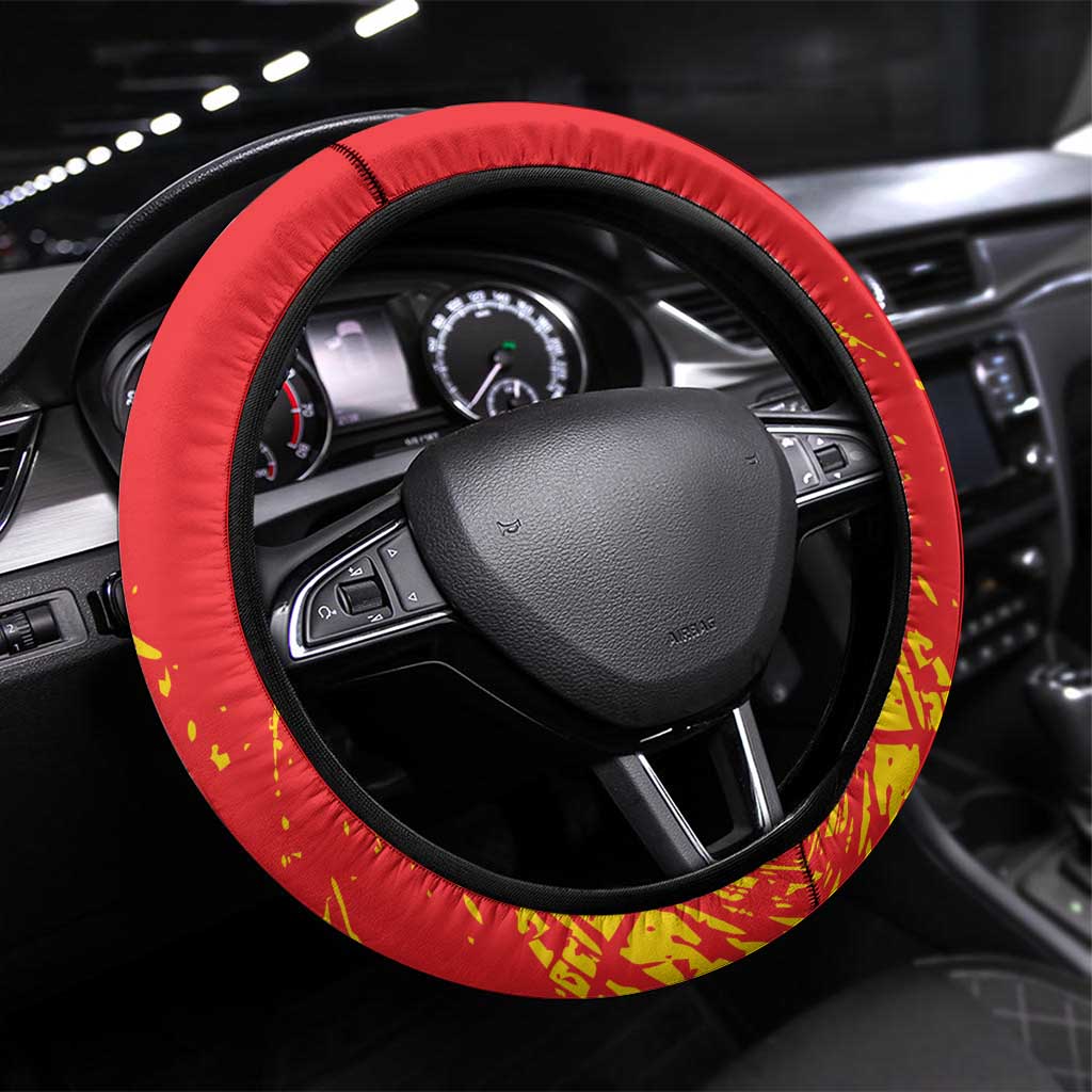 Albania Independence Day Steering Wheel Cover Albanian Proud - Flag Color - Wonder Print Shop