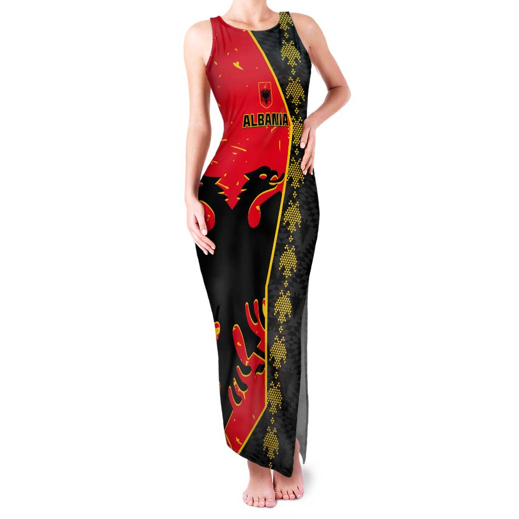 Albania Independence Day Tank Maxi Dress Albanian Proud - Flag Color - Wonder Print Shop