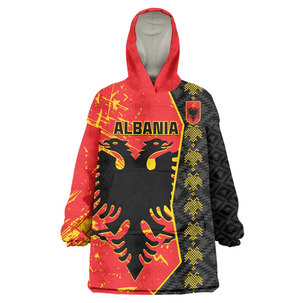 Albania Independence Day Wearable Blanket Hoodie Albanian Proud - Flag Color - Wonder Print Shop