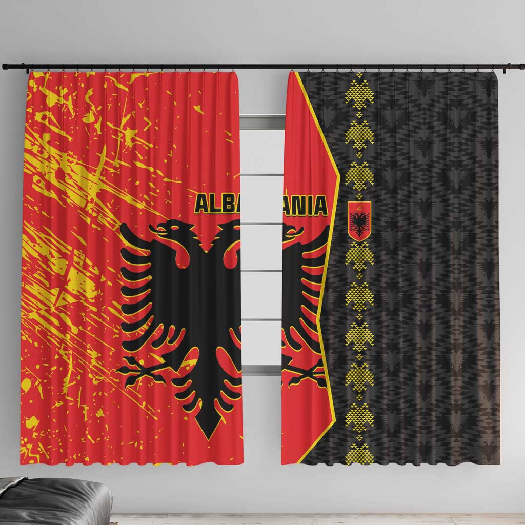 Albania Independence Day Window Curtain Albanian Proud - Flag Color - Wonder Print Shop