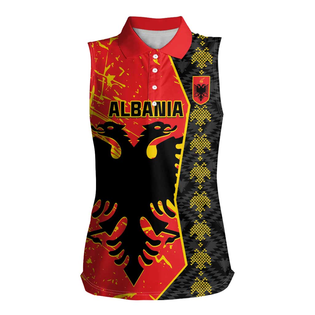 Albania Independence Day Women Sleeveless Polo Shirt Albanian Proud - Flag Color - Wonder Print Shop