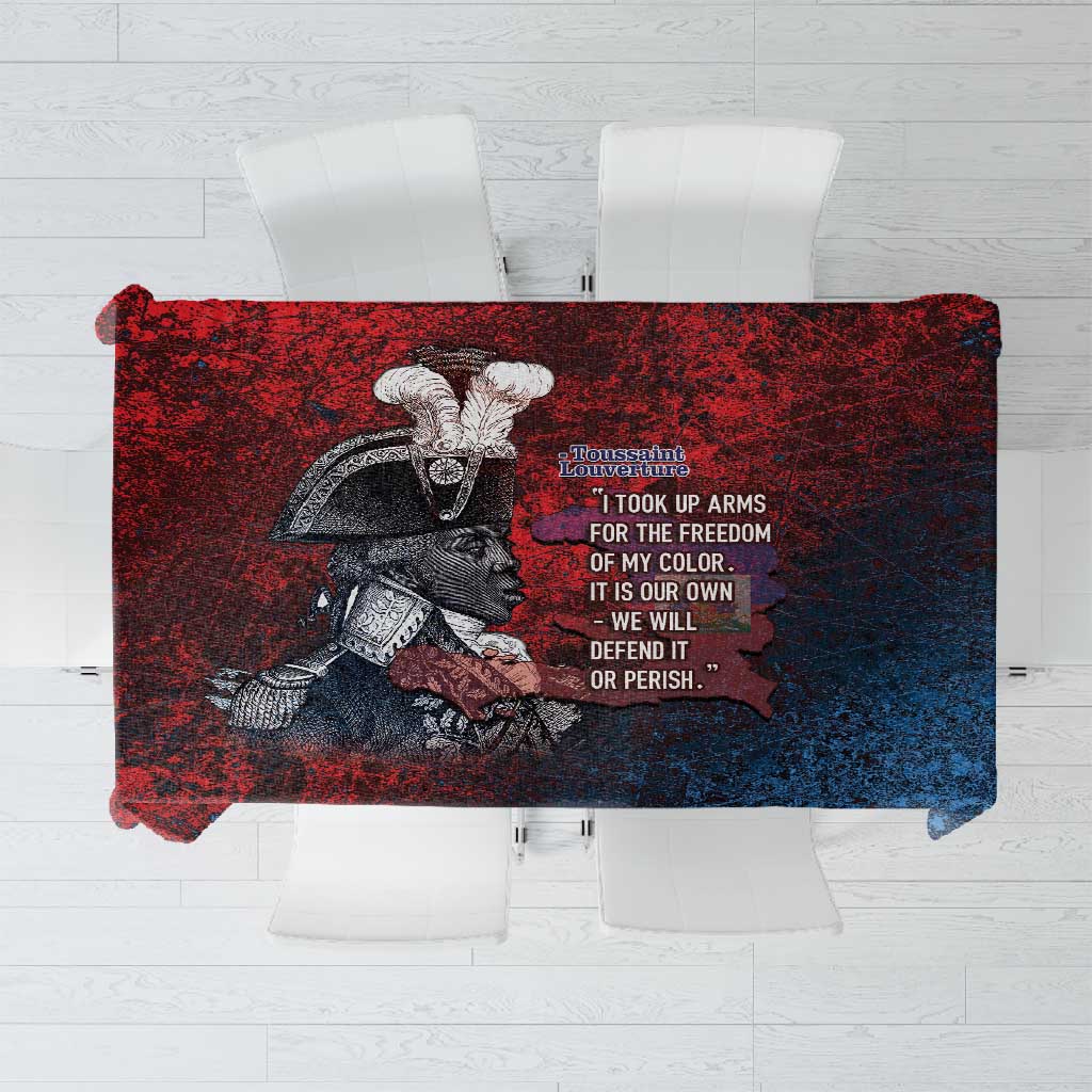 Toussaint Louverture Afro Haiti Tablecloth Haitian Father Grunge Style - Wonder Print Shop