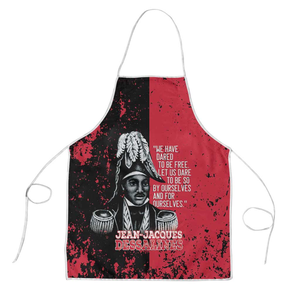 Jean-Jacques Dessalines Afro Haiti Apron Emperor Of First Empire Grunge Style - Wonder Print Shop