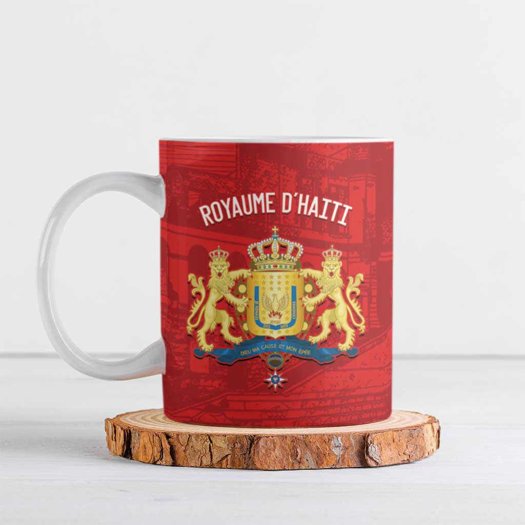 Personalized Kingdom of Haiti Ceramic Mug Sans-Souci Palace Flag Style - Wonder Print Shop