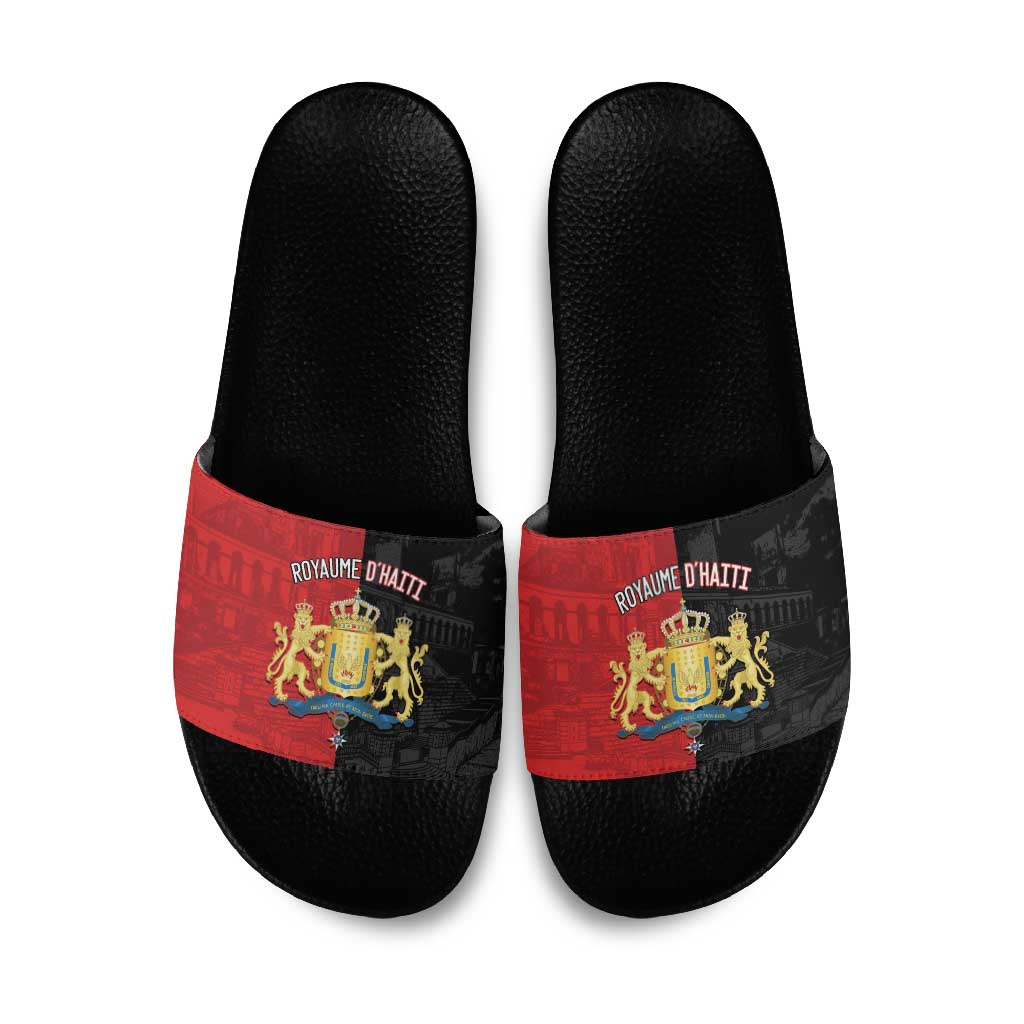Kingdom of Haiti Slide Sandals Sans-Souci Palace Flag Style - Wonder Print Shop