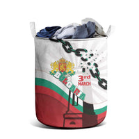 Bulgaria Liberation Day Laundry Basket Happy 3rd March Shipka Monument Curve Flag
