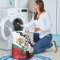 Bulgaria Liberation Day Laundry Basket Happy 3rd March Shipka Monument Curve Flag