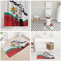 Bulgaria Liberation Day Bathroom Set Happy 3rd March Shipka Monument Curve Flag
