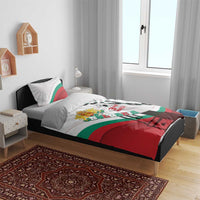 Bulgaria Liberation Day Bedding Set Happy 3rd March Shipka Monument Curve Flag