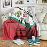 Bulgaria Liberation Day Blanket Happy 3rd March Shipka Monument Curve Flag