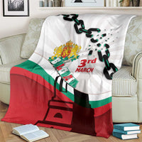 Bulgaria Liberation Day Blanket Happy 3rd March Shipka Monument Curve Flag