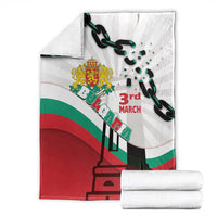 Bulgaria Liberation Day Blanket Happy 3rd March Shipka Monument Curve Flag