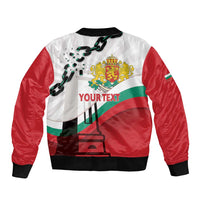 Personalized Bulgaria Liberation Day Bomber Jacket Happy 3rd March Shipka Monument Curve Flag