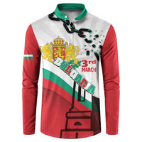 Personalized Bulgaria Liberation Day Button Sweatshirt Happy 3rd March Shipka Monument Curve Flag