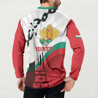 Personalized Bulgaria Liberation Day Button Sweatshirt Happy 3rd March Shipka Monument Curve Flag