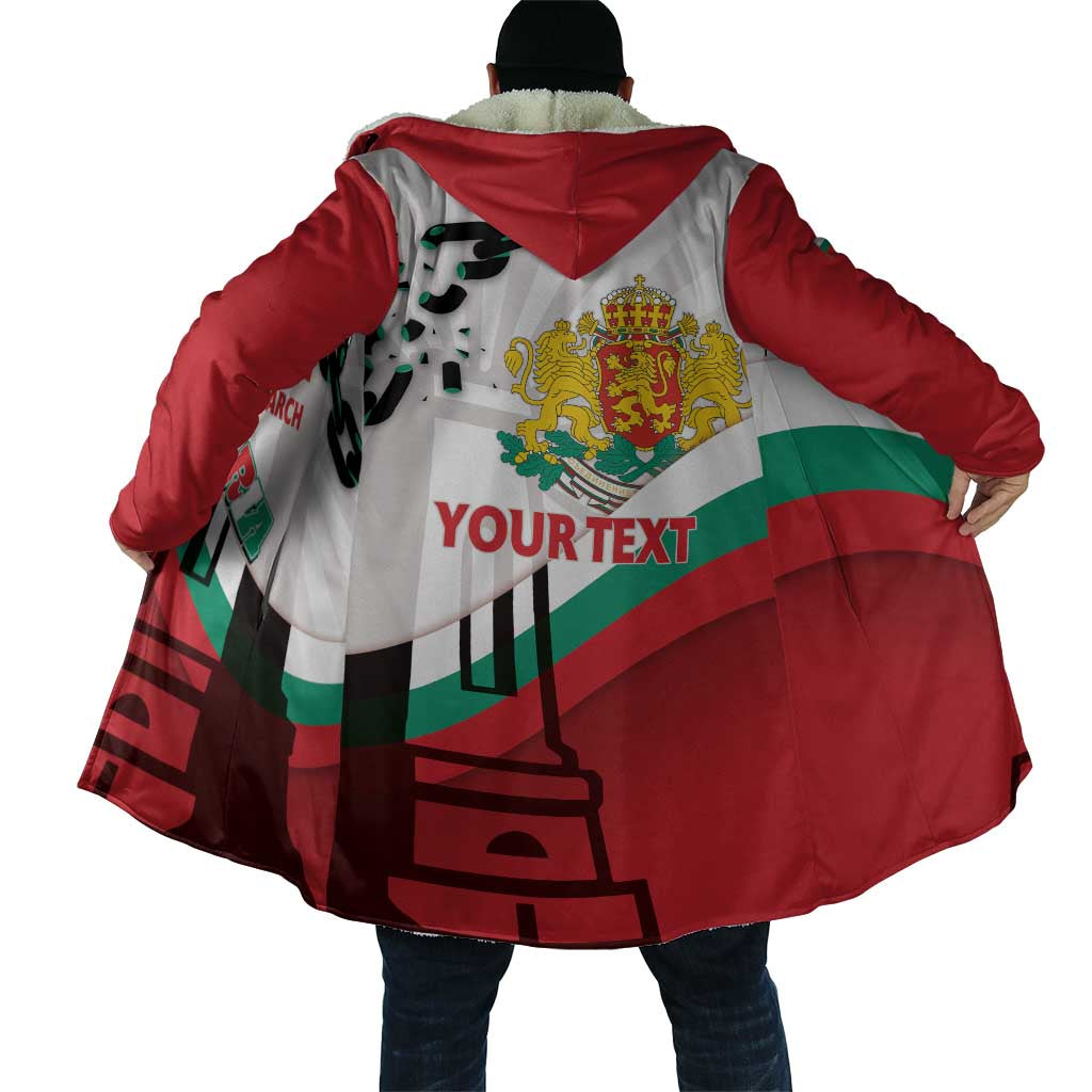Personalized Bulgaria Liberation Day Cloak Happy 3rd March Shipka Monument Curve Flag