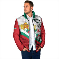 Personalized Bulgaria Liberation Day Padded Jacket Happy 3rd March Shipka Monument Curve Flag