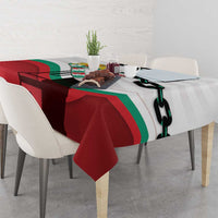 Bulgaria Liberation Day Tablecloth Happy 3rd March Shipka Monument Curve Flag