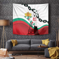 Bulgaria Liberation Day Tapestry Happy 3rd March Shipka Monument Curve Flag