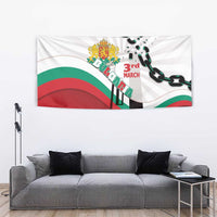 Bulgaria Liberation Day Tapestry Happy 3rd March Shipka Monument Curve Flag
