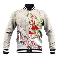 Baba Marta Bulgaria Baseball Jacket Martenitsa Snowdrop Shevitsa Folk Pattern