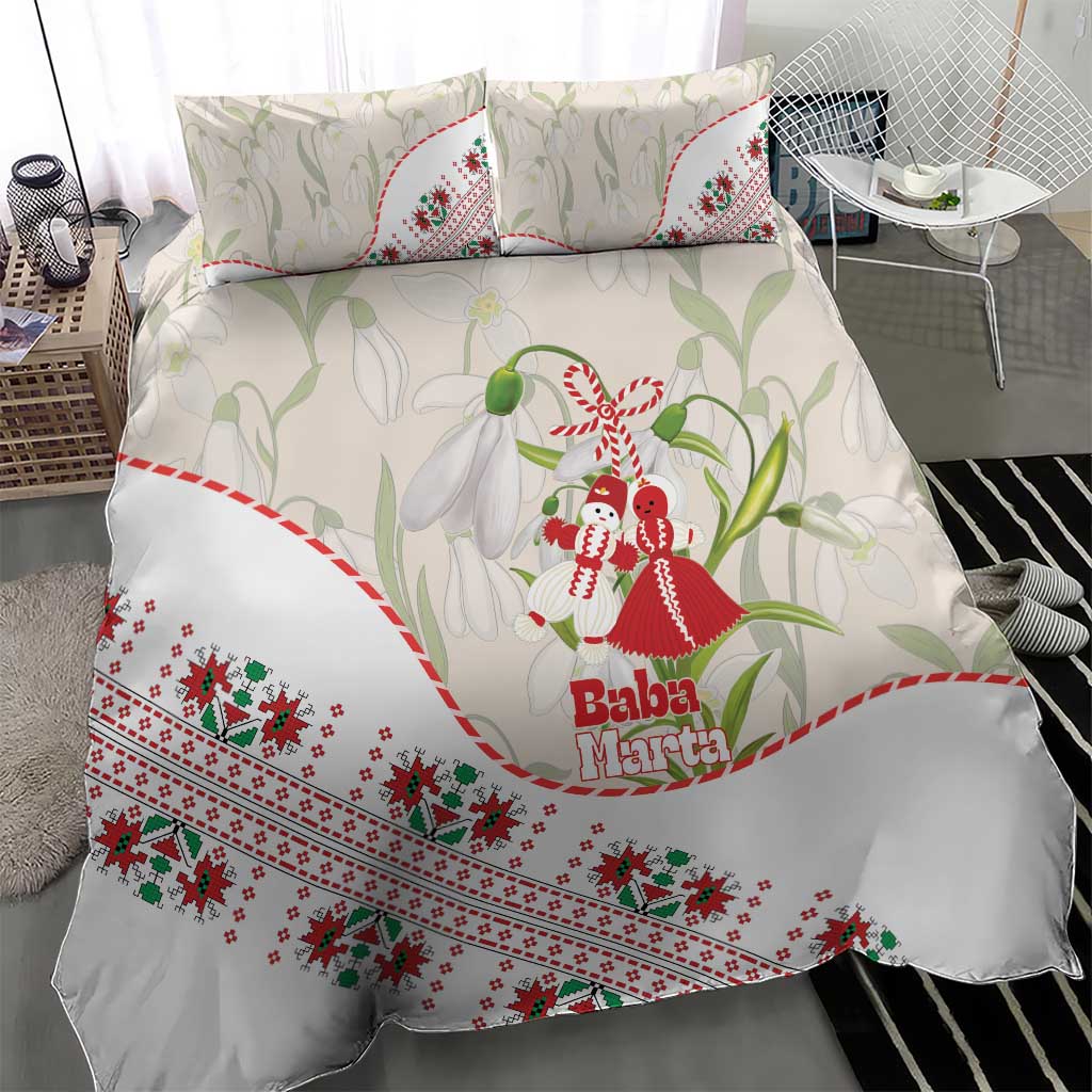 Baba Marta Bulgaria Bedding Set Martenitsa Snowdrop Shevitsa Folk Pattern