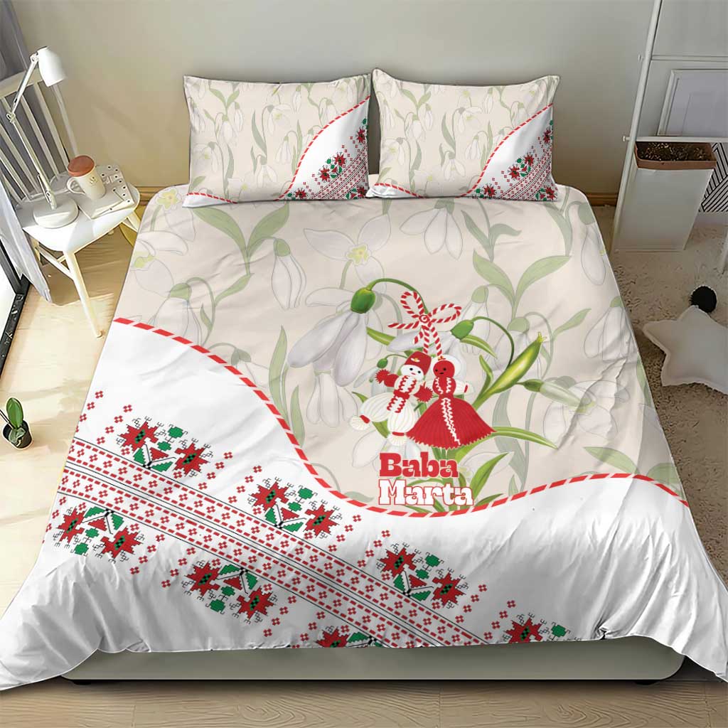 Baba Marta Bulgaria Bedding Set Martenitsa Snowdrop Shevitsa Folk Pattern