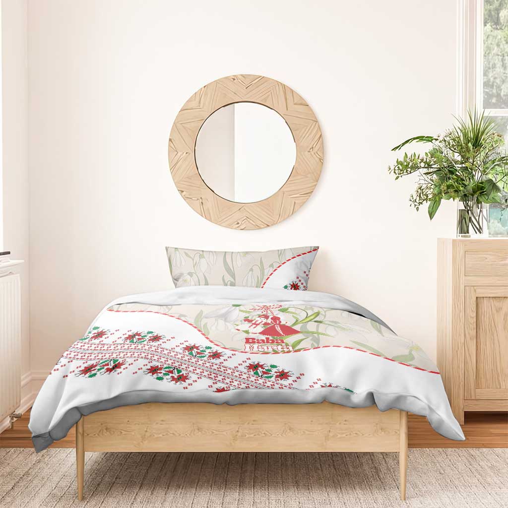 Baba Marta Bulgaria Bedding Set Martenitsa Snowdrop Shevitsa Folk Pattern