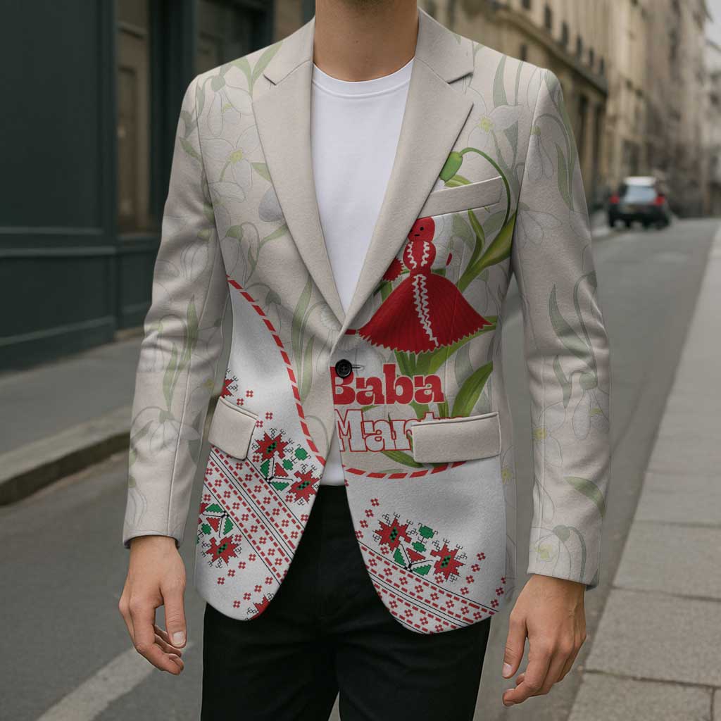 Baba Marta Bulgaria Blazer Martenitsa Snowdrop Shevitsa Folk Pattern