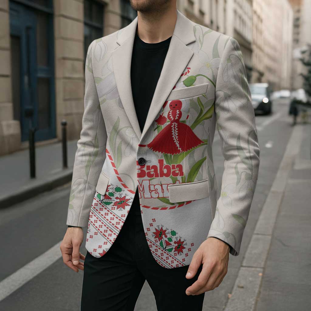 Baba Marta Bulgaria Blazer Martenitsa Snowdrop Shevitsa Folk Pattern