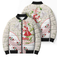 Baba Marta Bulgaria Bomber Puffer Jacket Martenitsa Snowdrop Shevitsa Folk Pattern
