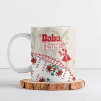 Baba Marta Bulgaria Ceramic Mug Martenitsa Snowdrop Shevitsa Folk Pattern