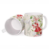 Baba Marta Bulgaria Ceramic Mug Martenitsa Snowdrop Shevitsa Folk Pattern