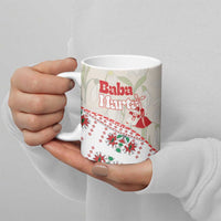Baba Marta Bulgaria Ceramic Mug Martenitsa Snowdrop Shevitsa Folk Pattern