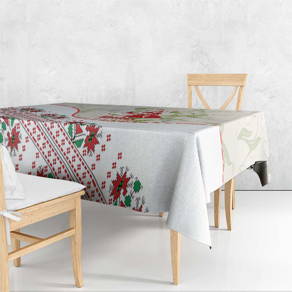 Baba Marta Bulgaria Tablecloth Martenitsa Snowdrop Shevitsa Folk Pattern