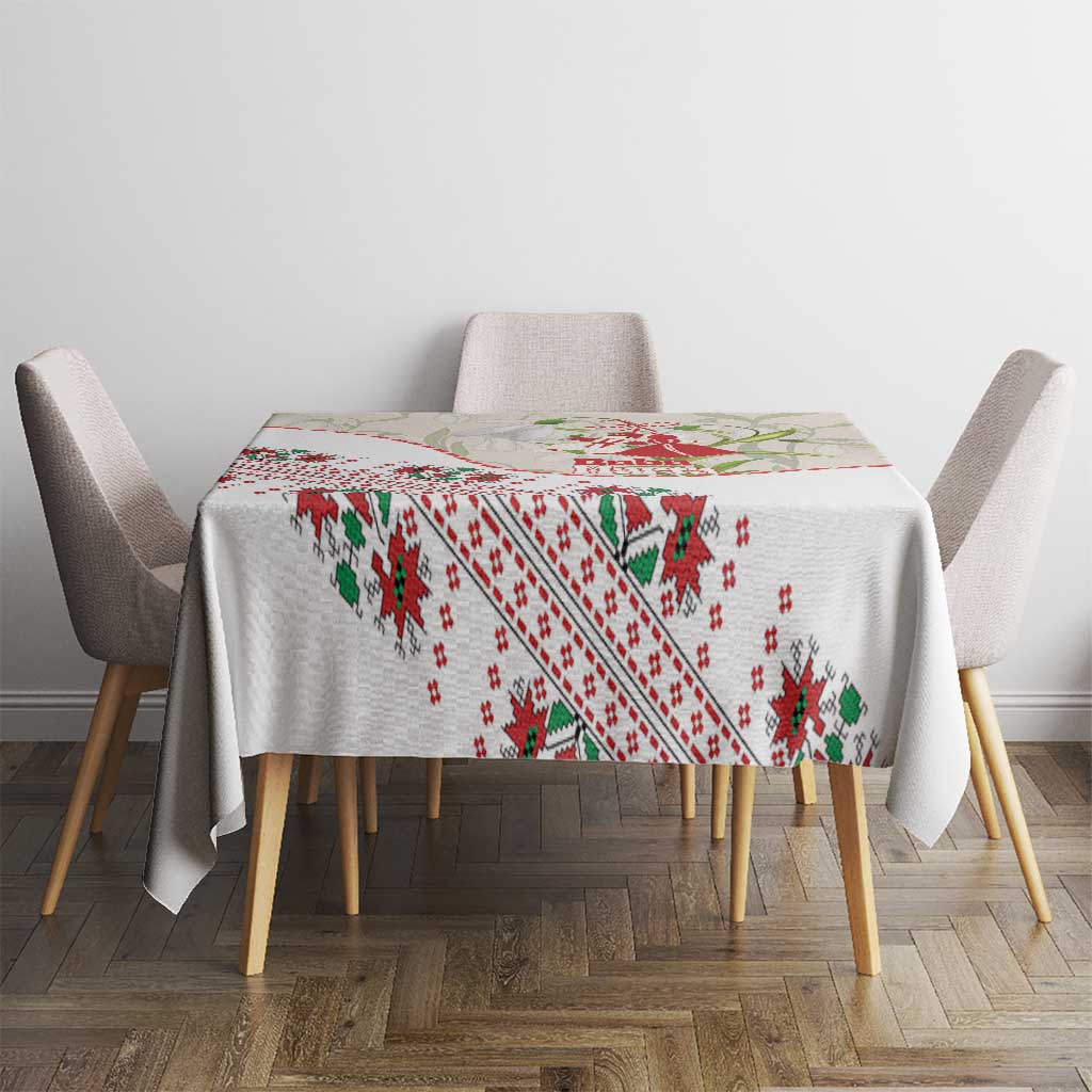 Baba Marta Bulgaria Tablecloth Martenitsa Snowdrop Shevitsa Folk Pattern
