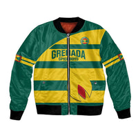 Custom Grenada Football Bomber Jacket Go Spice Boys Green Version