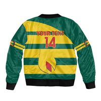 Custom Grenada Football Bomber Jacket Go Spice Boys Green Version