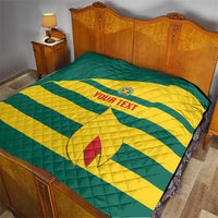 Custom Grenada Football Quilt Go Spice Boys Green Version