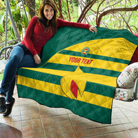 Custom Grenada Football Quilt Go Spice Boys Green Version
