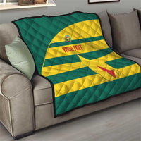 Custom Grenada Football Quilt Go Spice Boys Green Version