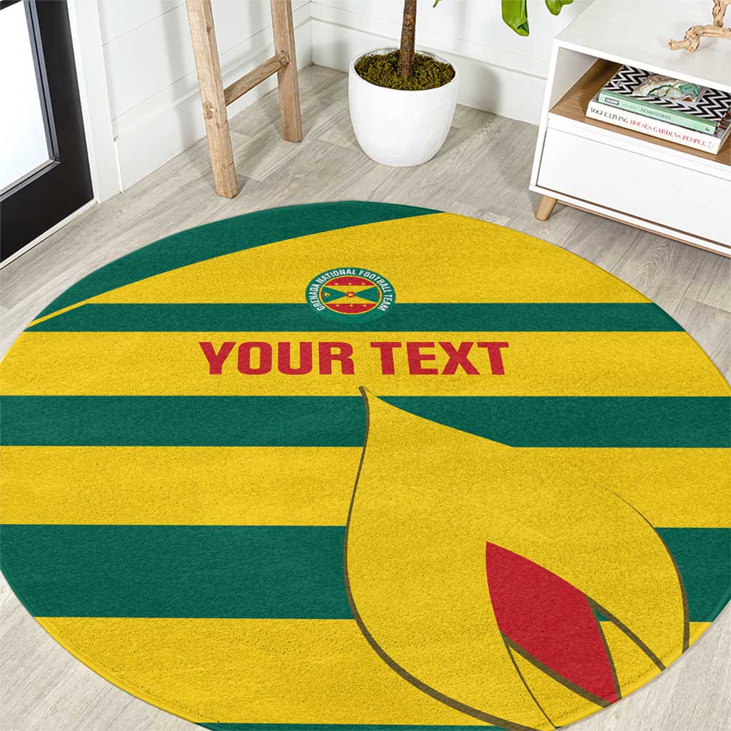 Custom Grenada Football Round Carpet Go Spice Boys Green Version