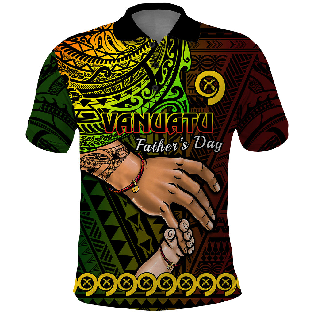 Polynesian Pride Father Day Vanuatu Polo Shirt I Love You Dad Reggae Version - Wonder Print Shop