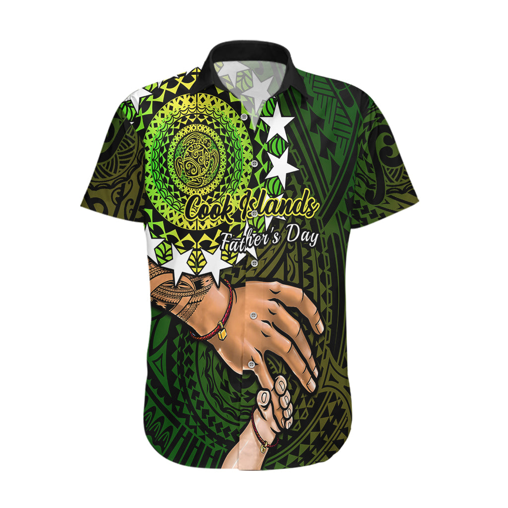 Polynesian Pride Father Day Cook Islands Hawaiian Shirt I Love You Dad Kuki Airani Turtle Pattern - Wonder Print Shop